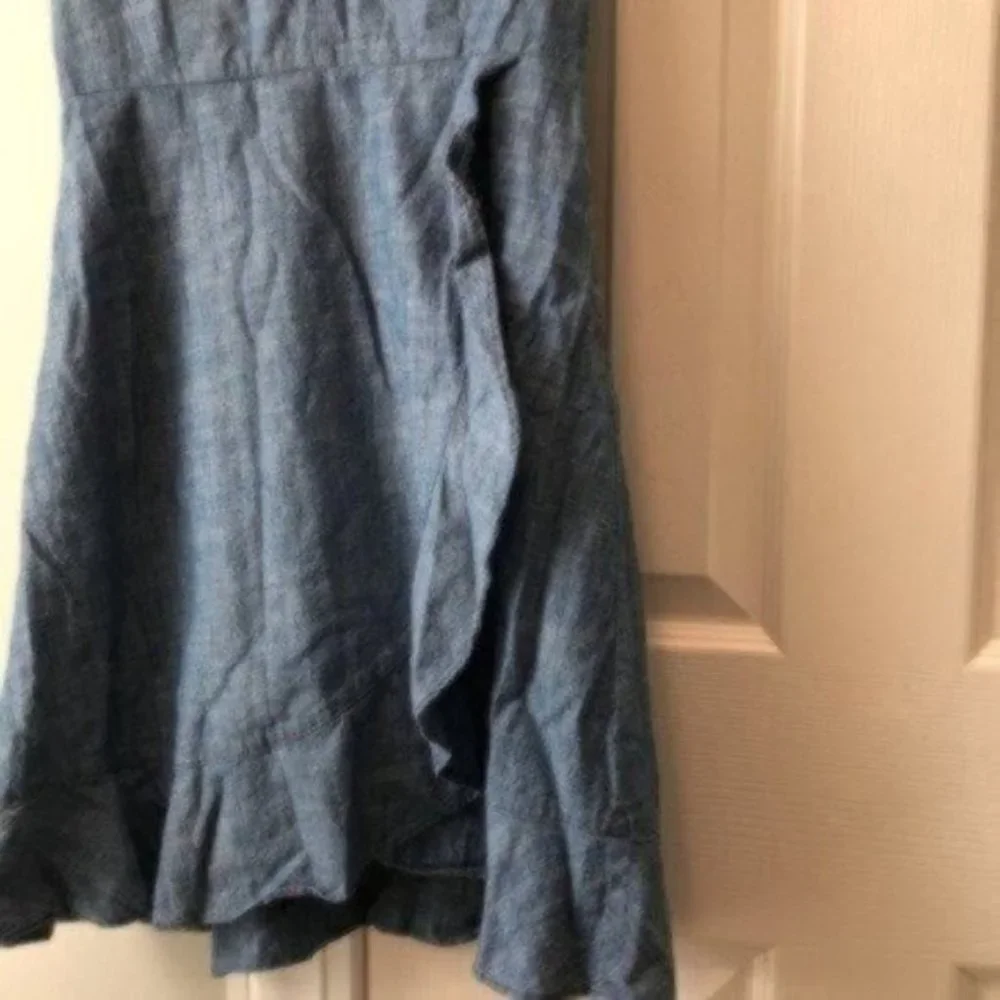 J. Crew Factory Denim Chambray Tie Sleeve Dress_4